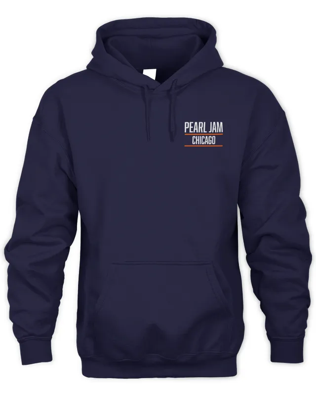 Hoodie Official Pearl Jam Chicago,Illinois Tour Aug 29, Wrigley Field Stadium Merch 