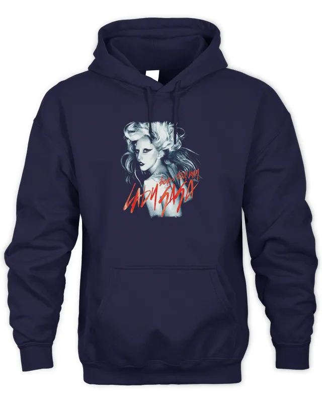 Hoodie Lady Gaga Merch Born This Way Scrip