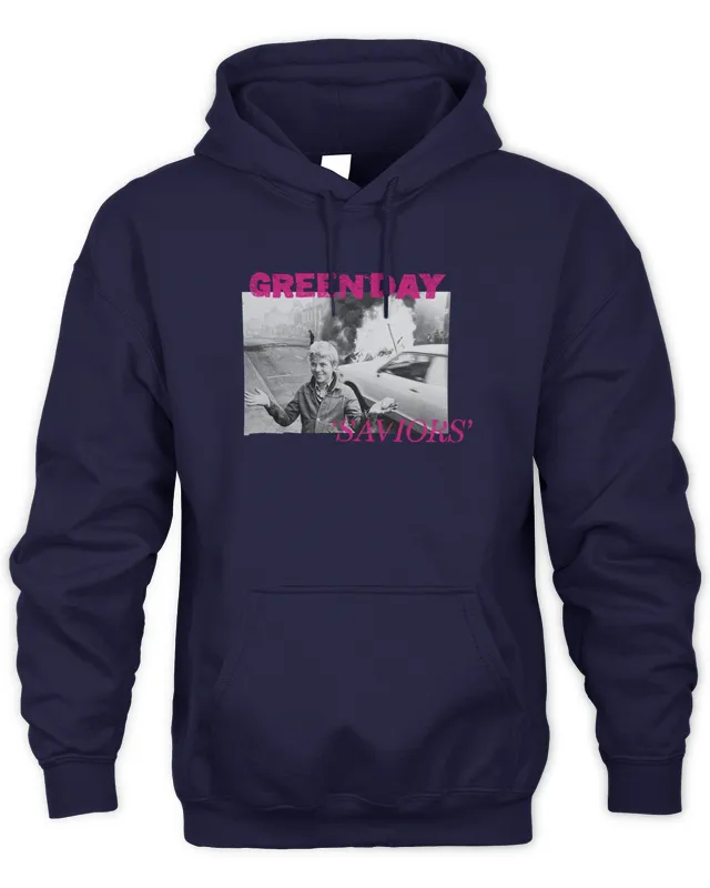 Hoodie Green Day Merch Saviors 