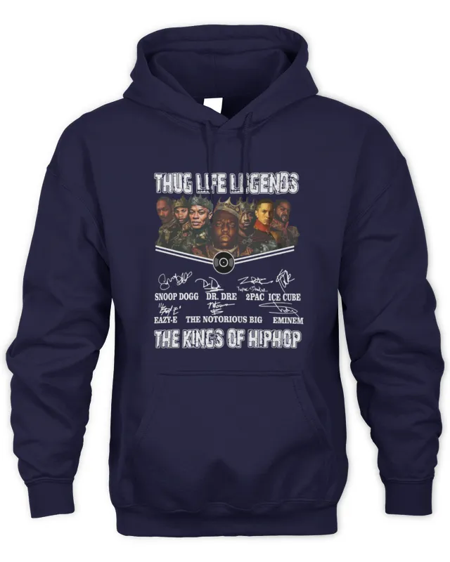 Hoodie Thug Life Legends The Kings Of Hiphop Eminem Snoop Dogg Tee 