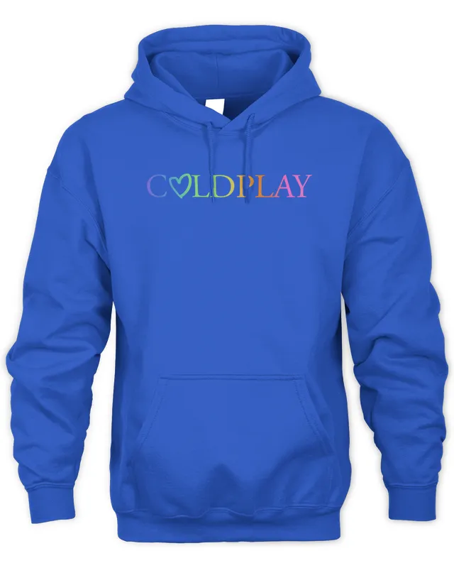 Hoodie Coldplay US Merch Store Music Of The Spheres World Tour Heart Logo 