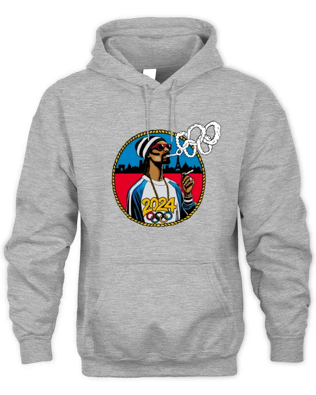 New Hoodie Snoop Dogg Smoking Olympics Paris White