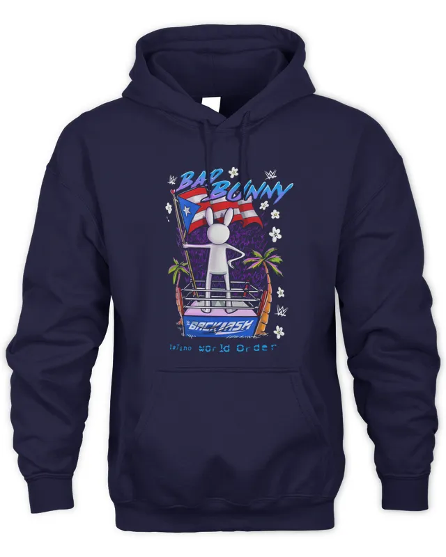 New Hoodie Official Bad Bunny Puerto Rico Latino World Order Backlash