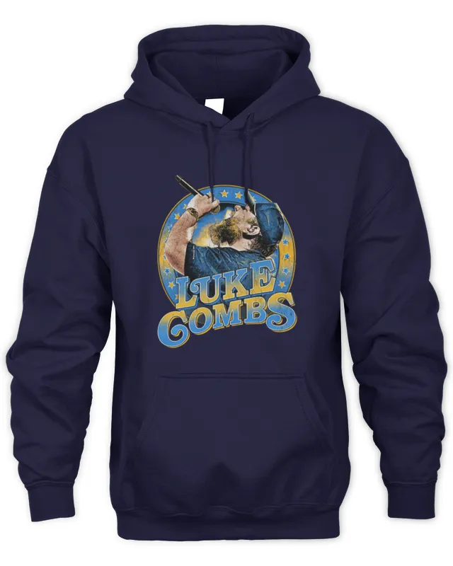 Hoodie Luke Combs Merch Luke Combs Photo Tee Black