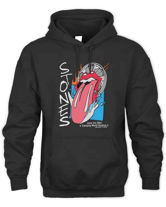 New The Rolling Stones Merch Store Orlando, FL Tour Date Hoodie