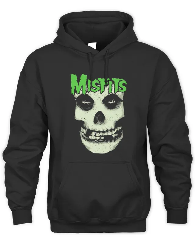 Billie Eilish & Phoebe Bridgers Misfits Skull LOGO Green Hoodie