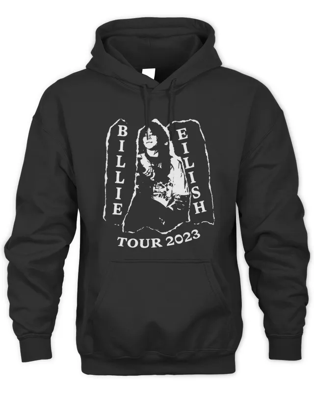 Billie Live Black Tour Billie Eilish Merch Hoodie