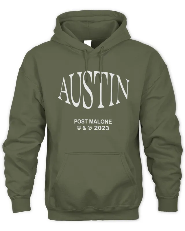 Shop Post Malone Merch Austin Stage Hoodie