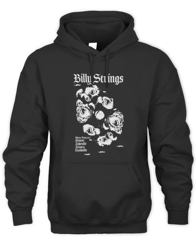 Billy Strings Store Merch Winter Tour 2025 Floral Gaze Hoodie