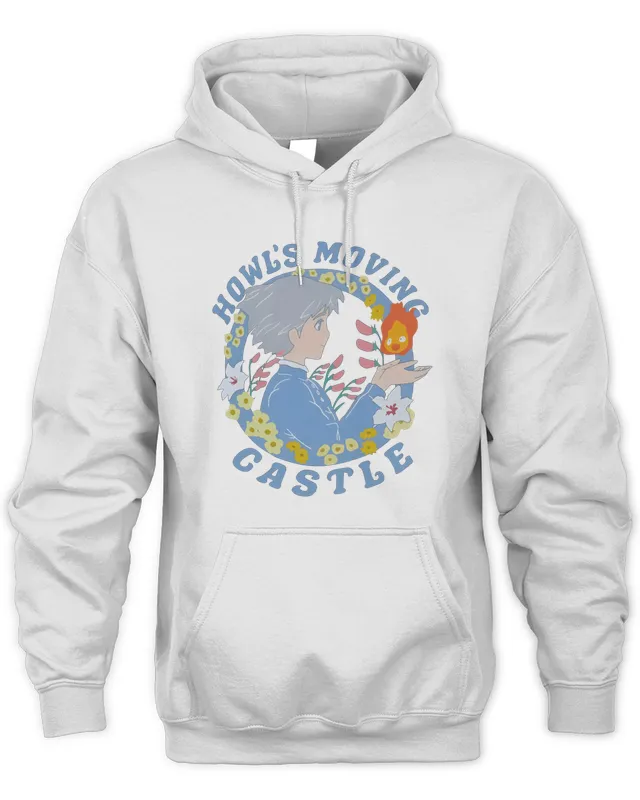 Studio Ghibli Merch Sophie and Calcifer Hoodie How Moving Castle Merch Hoodie