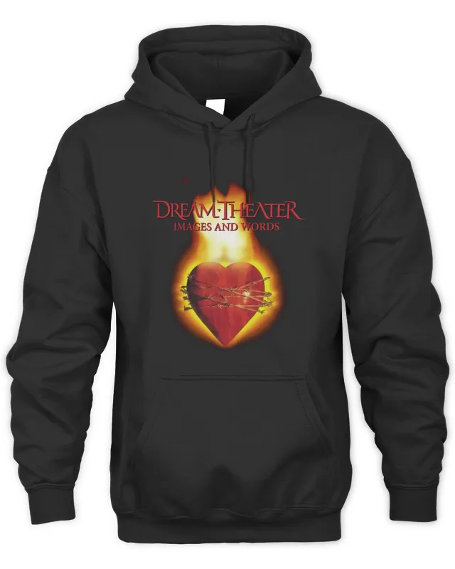 Dream Theater Merch Flaming Hear Hoodie