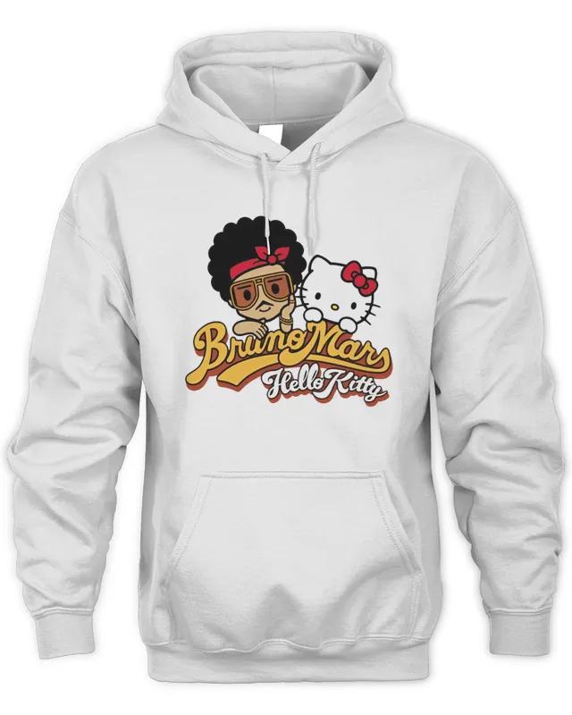 New Bruno Mars Hello Kitty Merch Hoodie