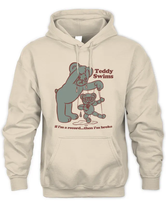 New Shop Teddy Swims Merch Broken Record Hoodie Hoodie