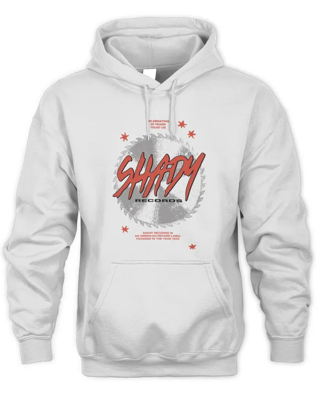 New Slim Shady Eminem Merch Shady Records 25th Anniversary Saw Hoodie Hoodie