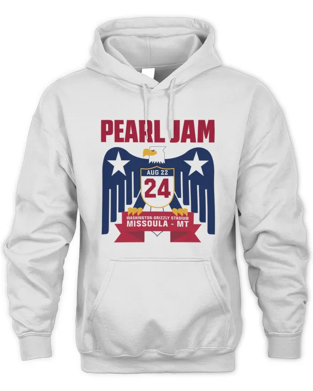 New Pearl Jam Missoula Merch Tour Eagle Hoodie