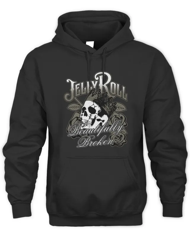 Jelly Roll Merch Skull And Roses Hoodie Hoodie