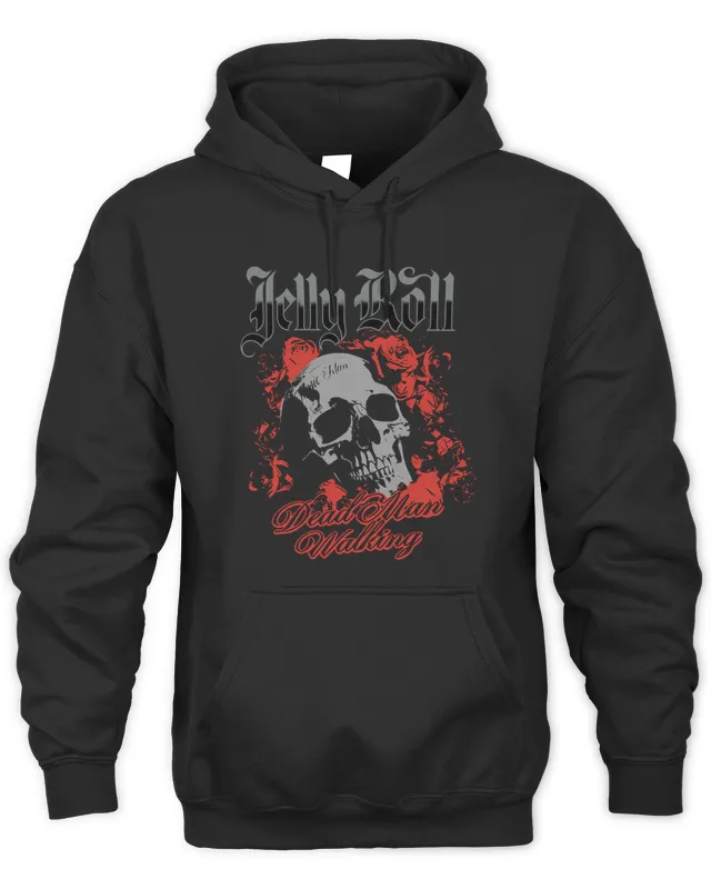Jelly Roll Merch Floral Skull Hoodie