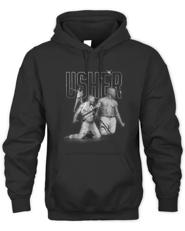 Official Usher Tour Merch Usher Date Back Tour Hoodie Hoodie