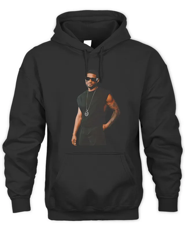 New Usher Raymond IV Merch Usher Photo Cut Out Tour Hoodie