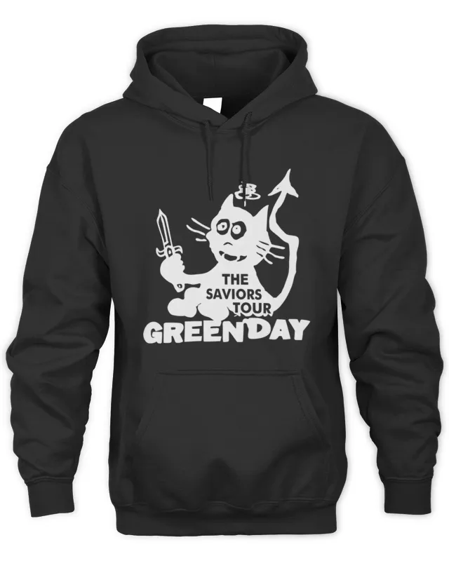 New Green Day Tour Merch Cat and Sword Hoodie Hoodie