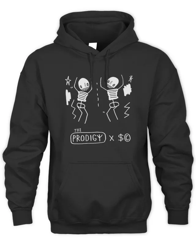 The Prodigy Merch Skeleton Cardboard Hoodie
