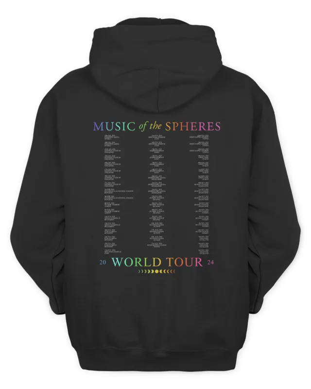 Coldplay Merch Rome July Music Of The Spheres Tour Hoodie