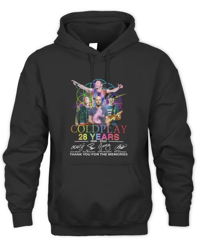 Coldplay 28 Years 1996- Signature Thank You For The Memories Signature Hoodie Hoodie