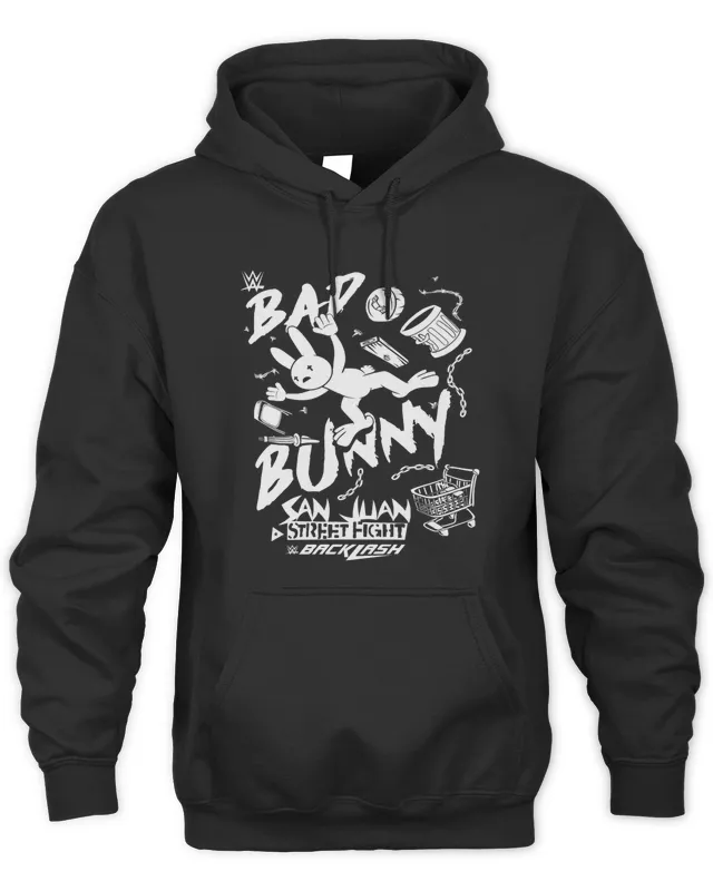 Bad Bunny Merch Wwe San Juan Hoodie