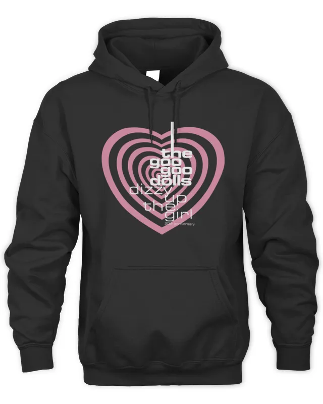 New Goo Goo Dolls Official Merch Repeating Hearts Hoodie