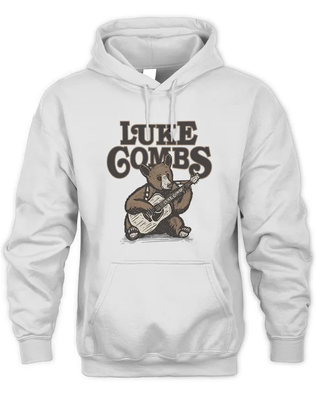Luke Combs Merch Guitar Bear Hoodie