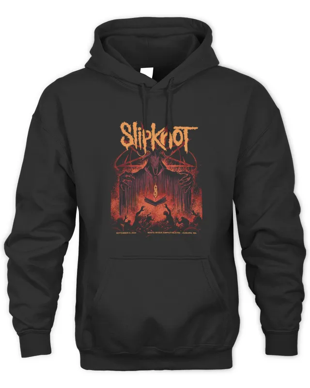 Official Slipknot Band Merch 25th Anniversary Tour Auburn Hoodie