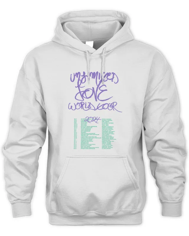 Red Hot Chili Peppers Merchandise Usa Unlimited Love World Tour Hoodie