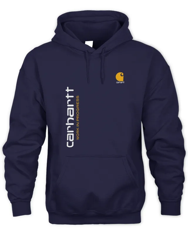 Carhartt Work In Progress Skull Hoodie Navy Hoodie