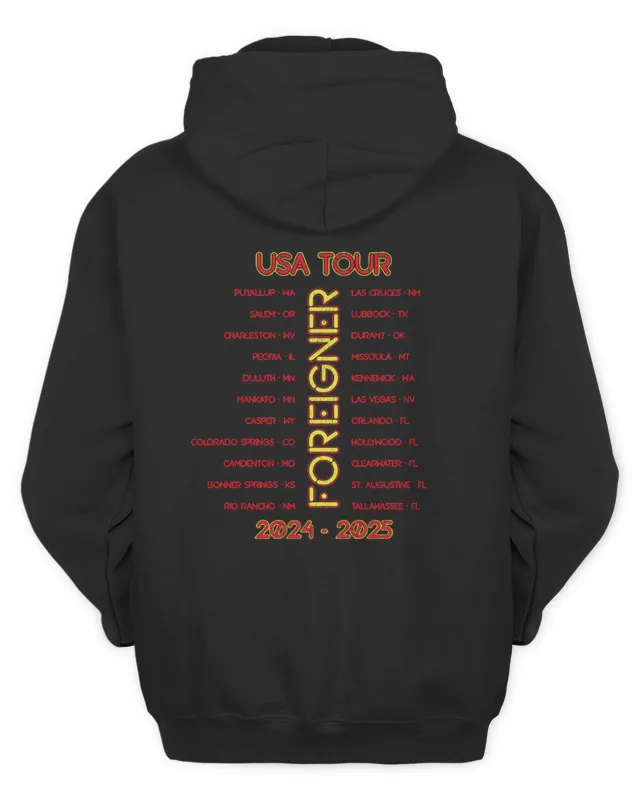 Foreigner Official Clothing Usa Tour - 2025 Hoodie