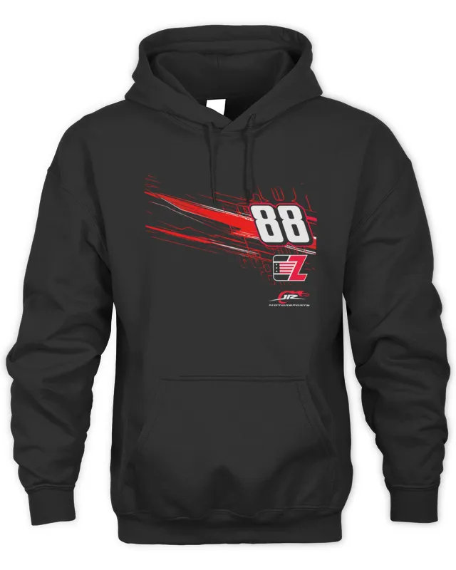 Connor Zilisch JR Motorsports Official Team Apparel Lifestyle Black Hoodie