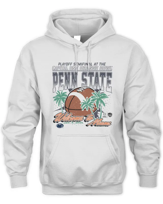 New Cfp 2025 Penn State Capital One Orange Bowl Bound Welcome To Miami Logo Hoodie