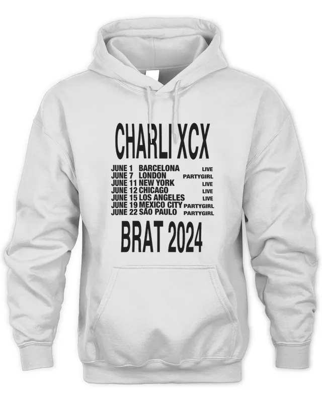 Charli Xcx - Brat White Hoodie