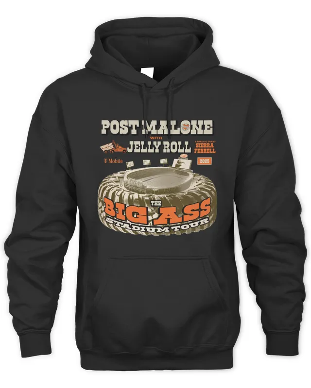 Post Malone With Jelly Roll The Fools For You Stadium Hoodie