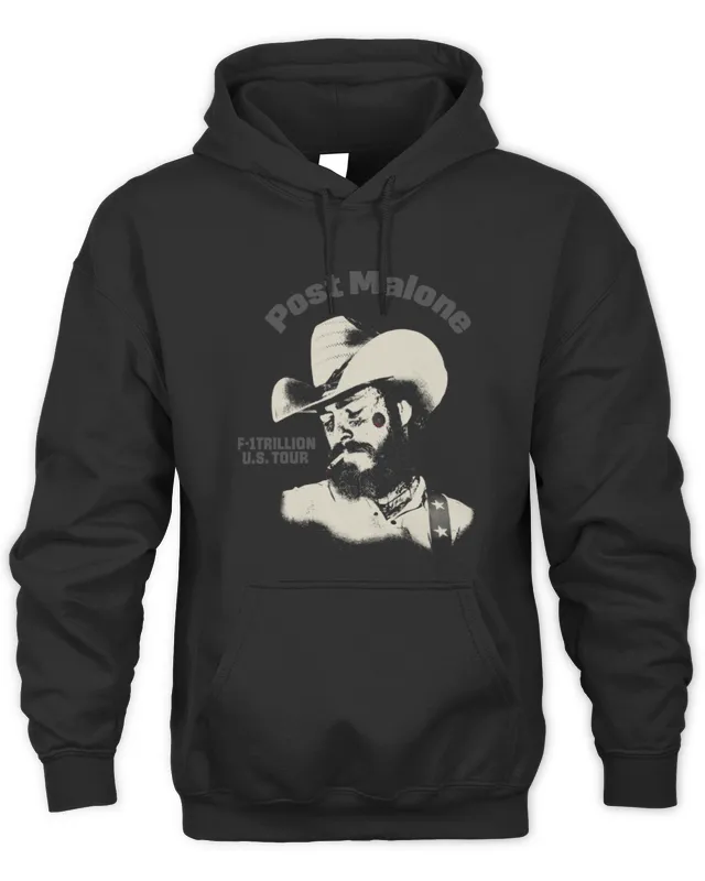New Post Malone F-1 Trillion Tour Brown Photo Hoodie Hoodie