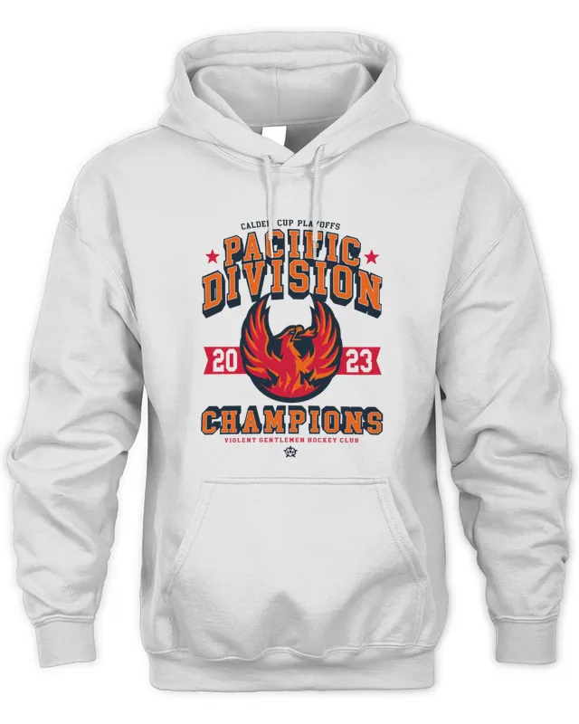 New Coachella Valley Firebirds Shop Calder Cup Playoffs Pacific Division Champs Hoodie
