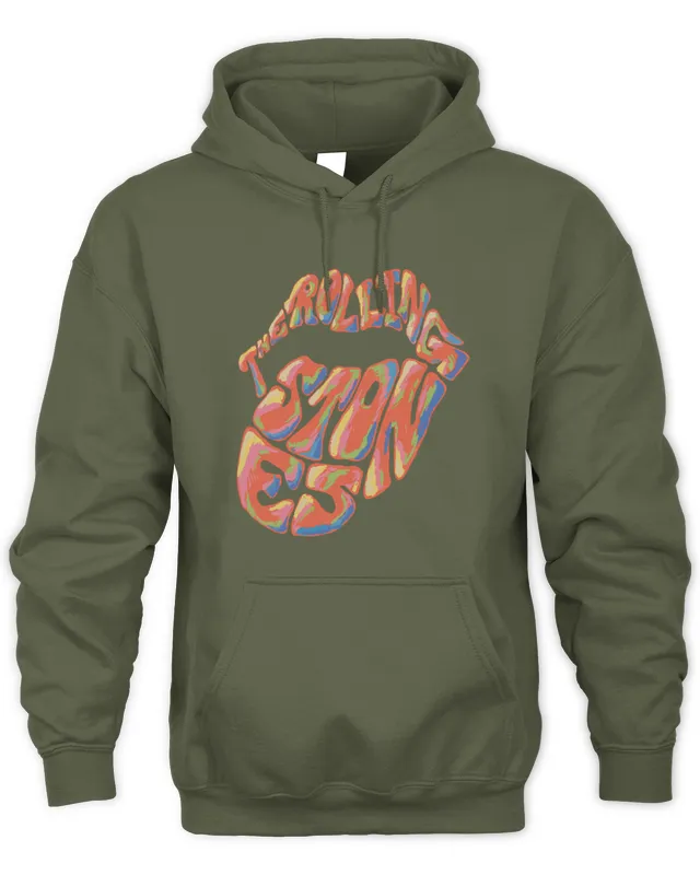 The Rolling Stones x RS No. 9 Stone Rainbow Tongue Logo Hoodie
