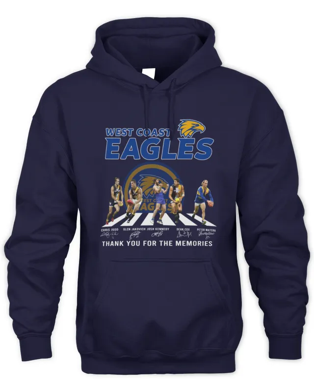 New West Coast Eagles Signature Thank You For The Memories Unisex Hoodie