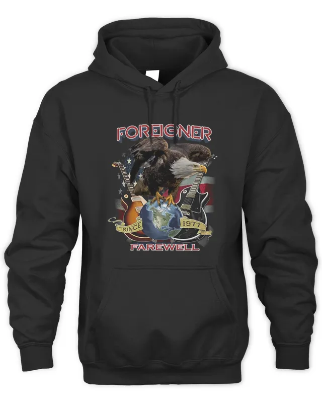 Foreigner Merch Eagle Raglan Farewell Hoodie