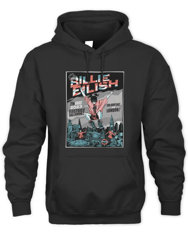 Billie Eilish Merch One Night Only In London Poster Hoodie