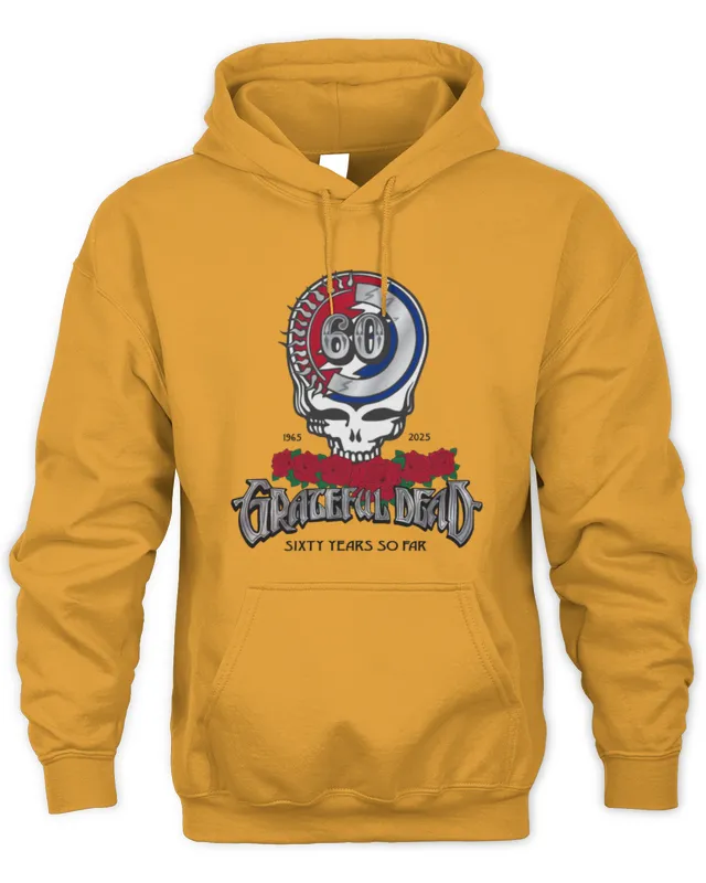 60 Years So Far 1965-2025 Grateful Dead White Hoodie