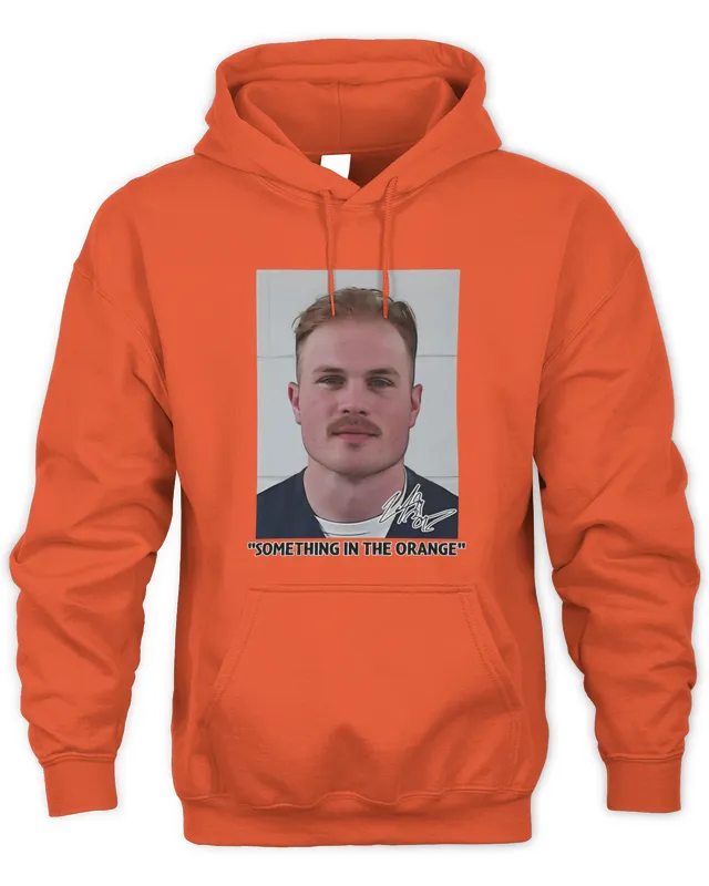 Official Zach Bryan Mugshot Something In The Orange Hoodie