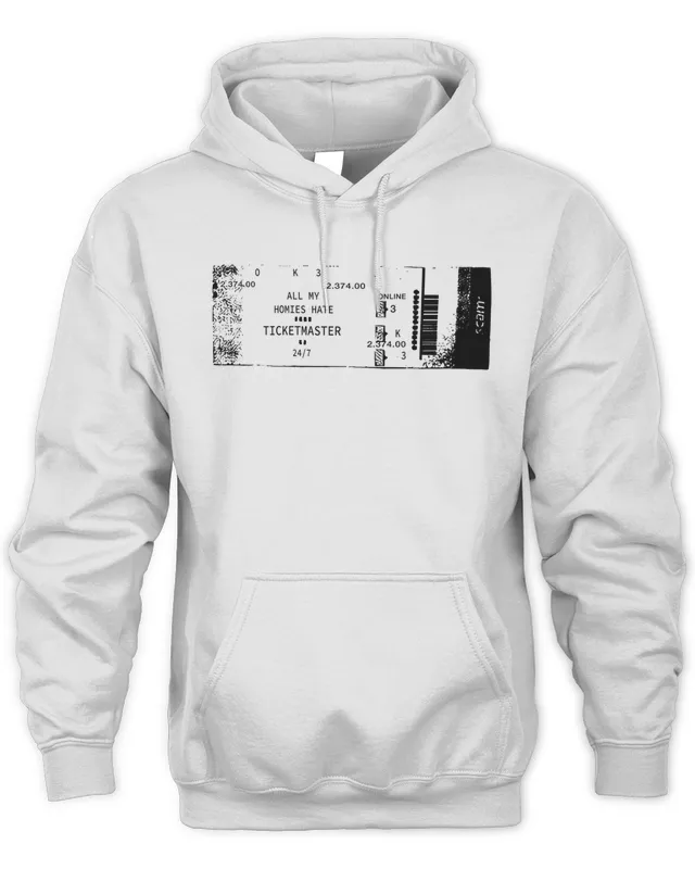 Zach Bryan Store Merch Zb Ticket Hoodie