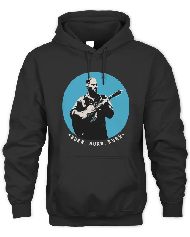 Zach Bryan Merch Biue Dot Burn Burn Burn Tour Hoodie