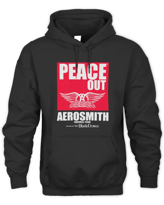 Aerosmith Merch ? Peace Out Farewell Tour With The Black Crowes Tour Hoodie