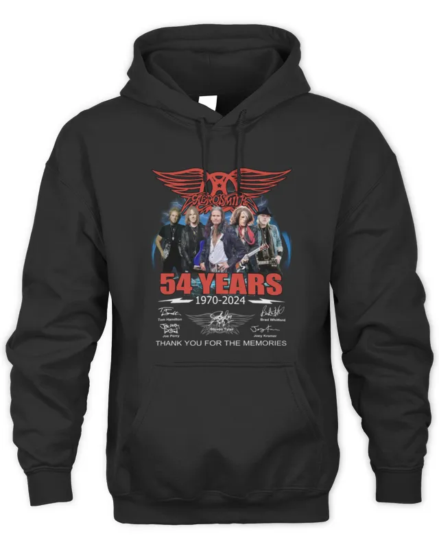 Aerosmith 54 Years Of Rock And Memories Thank You Hoodie